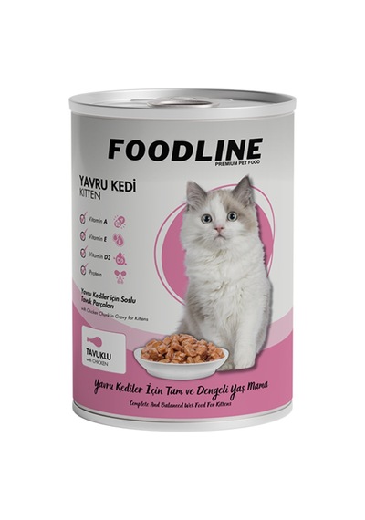 Foodline Tavuklu Yavru Kedi Konservesi 400 G