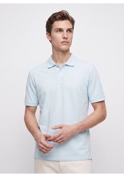 Dockers Açık Mavi Erkek Slim Fit Logo Baskılı Polo T-shirt A1159-70