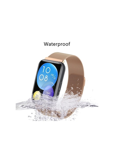 Huawei Watch Fit 2 Uyumlu Metal Hasır Manyetik Kordon Paslanmaz Çelik, Şık & Dayanıklı