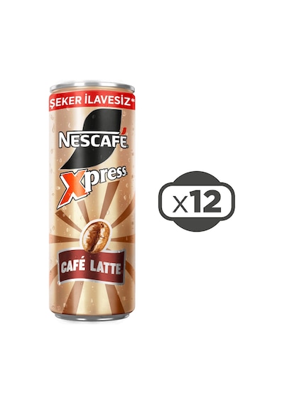 Nescafe Xpress Café Latte Şekersiz 250 Ml X 12 Adet Hazır