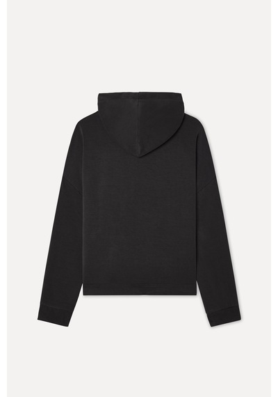 Mudo Kadın Kadın Kahverengi Loose Fit Kapüşonlu Sweatshirt 1272672 Koyu Kahverengi