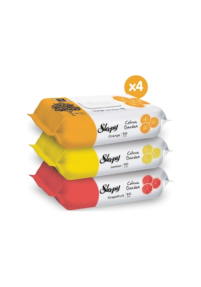 Sleepy Citrus Garden Islak Bebek Havlusu 12 x 90 Adet