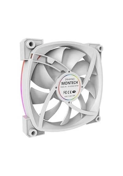 Rx 120 Argb Ters Fan 1600pwm, Üst Düzey Dayanıklılık, Sessiz Performans Ve Çarpıcı Argb Tasarımı 120 Mm, Beyaz