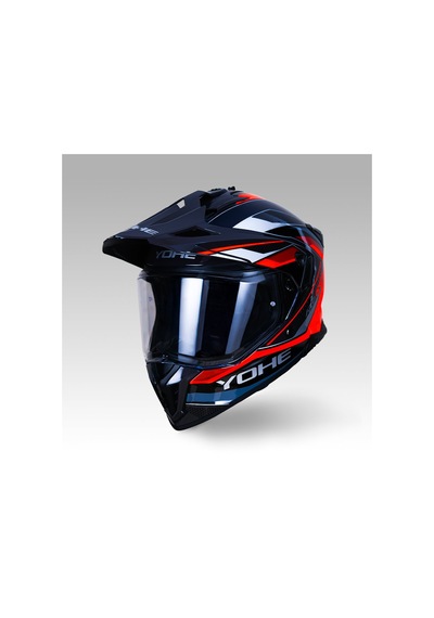 Yohe FG601 Parlak Çift Vizör Full Face Motosiklet Kaskı Neon Turuncu