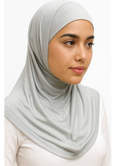 Aldaıyr Hijab 2 Parça Likra Kumaş Gri