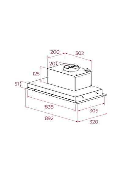 Teka Integra GFI 93030 KOS IX Entegre Görünmez Aspiratör Inox - Siyah