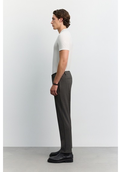 Avva Erkek Kahverengi Klasik Bel Yanı Lastikli Soft Touch Relaxed Fit Pantolon A62y3068 Kahve