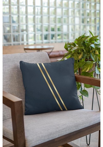 Lacivert Dekoratif Kırlent Yastık Kılıfı Gizli Fermuar Çift Taraflı Premium Kumaş 43x43cm Krl1004 Diğer