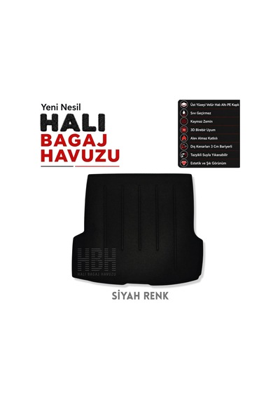 Bmw 4 Gran Coupe Halı Bagaj Havuzu F36 2014-2020 Arası Siyahrenk