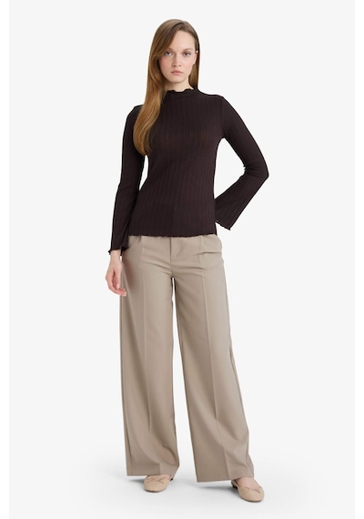Defacto Slim Fit Dar Kesim Fitilli Kaşkorse Uzun Kollu Tunik F7136ax26spbn340 Kahve-bn340