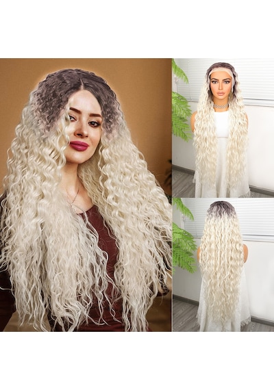 Siyah Fiber Sentetik Tül Peruk