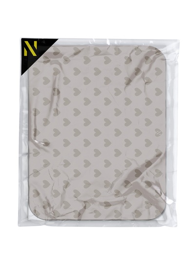 Bej Renkli Kalpli Desenli Ergonomik Mouse Pad, Kaymaz Yüzey İle Ev Ve Ofis Kullanımı İçin İdeal