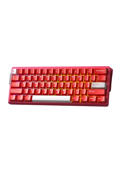Aula Ag60 Pro Alüminyum Manyetik Klavye Hall Effect Aether Switch 8000hz Rgb Tkl Hot Swap Oyuncu Klavyesi Kırmızı