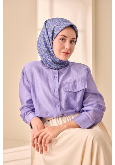 Silk Home Twill İpek Eşarp - 11479-15 Buz Mavisi