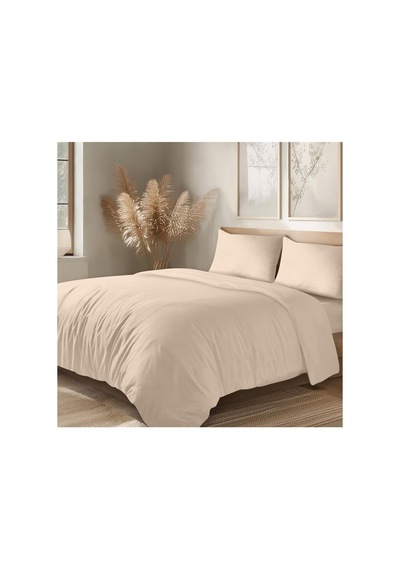Organik Pamuk Akfil Nevresim Takımı Çift Kişilik 200x220 Cm Pudra Pudra 200 X 220 Diğer
