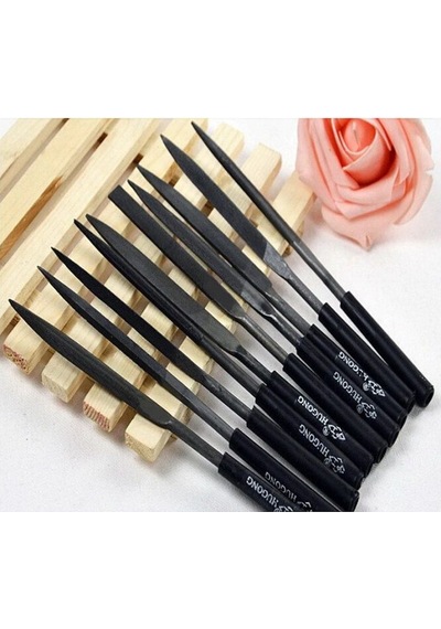 10Lu Eğe Seti 14 Cm 3 Mm Çaplı Törpü Zımpara Set Hassas Dekor Set