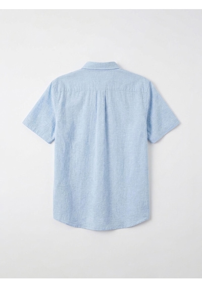 Lcwaıkıkı Classic Mavi Regular Fit Armürlü Erkek Gömlek
