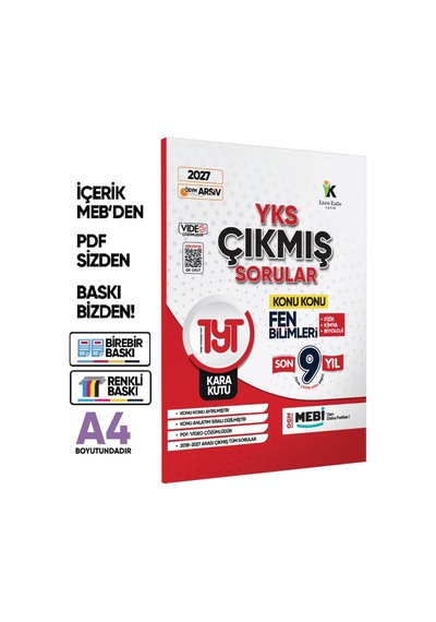 2027 YKS-TYT Fen Bilimleri (Fizik-Kimya-Biyoloji) ÖSYM Çıkmış Soru Konu Konu Son 9 Yıl Video Çözümlü