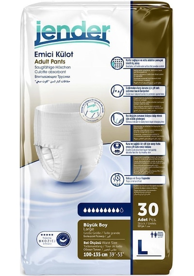 Emici Külotlu Yetişkin Hasta Bezi Large 90 Adet L