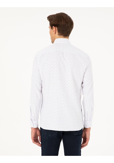 Pierre Cardin Erkek İndigo Gömlek Desenli 50292262-vr028 İndigo