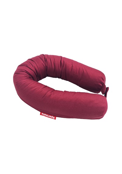 Xpermate Fermuarlı Cırt Cırtlı Seyahat Boyun Yastığı 110 CM Bordo
