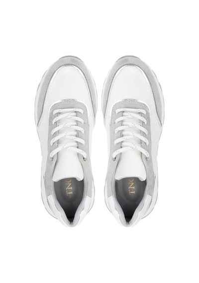 Tamer Tanca Kadın Vegan Beyaz Sneakers & Spor Ayakkabı 936 81185 Bn Ayk Y25 Byz Kroko/lame Beyaz