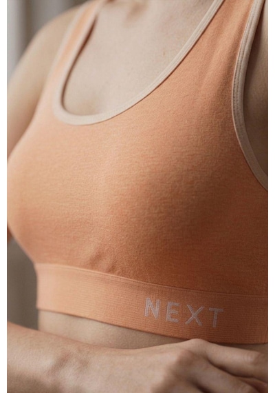Fit Women Next Baskılı Pedsiz Büstiyer 8012 Turuncu