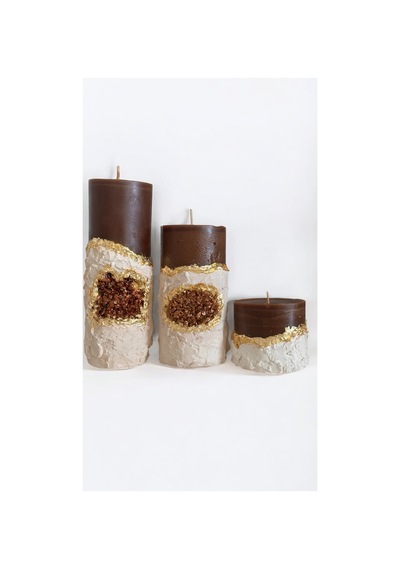 Dekoratif Beton Mum 3 Lü Set