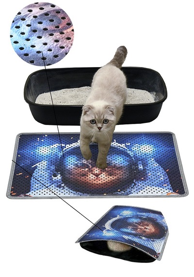 Kedi Kumu Paspası Kedi Tuvaleti Paspası Dijital Baskılı 40 x 60 CM