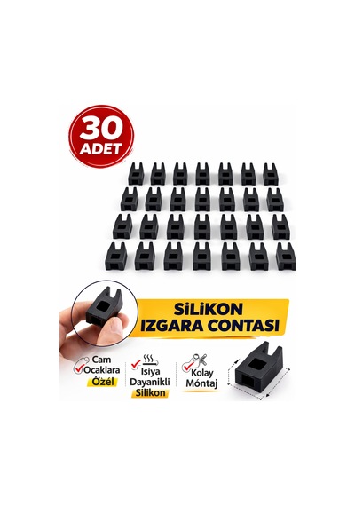 Luxell Cam Ocak Izgara Contası 30 Adet Ankastre Uyumlu