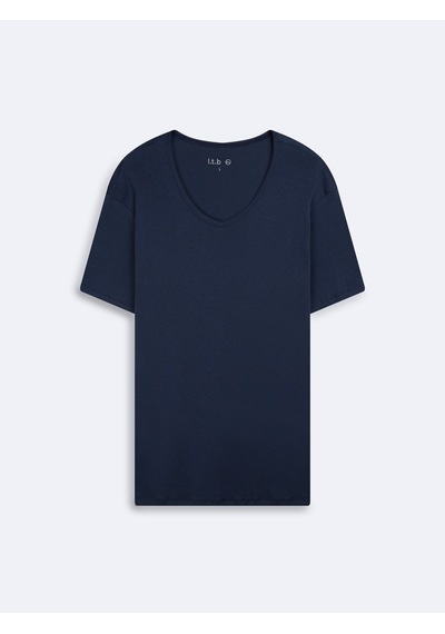 LTB V Yaka Basic Lacivert T-shırt