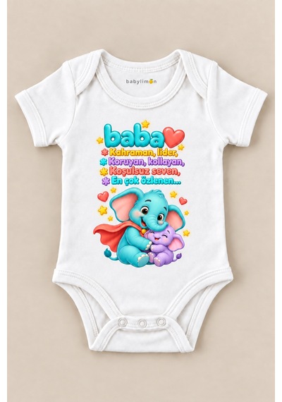 Babylimon Baba Kahraman, Lider, Koruyan, Kollayan, Koşulsuz Seven, En Çok Baskılı Bebek Zıbını Beyaz - 930083824 Beyaz Babylimon Baba Kahraman, Lider, Koruyan, Kollayan, Koşulsuz Seven, En Çok Baskılı Bebek Zıbını Beyaz - 930083824 Beyaz