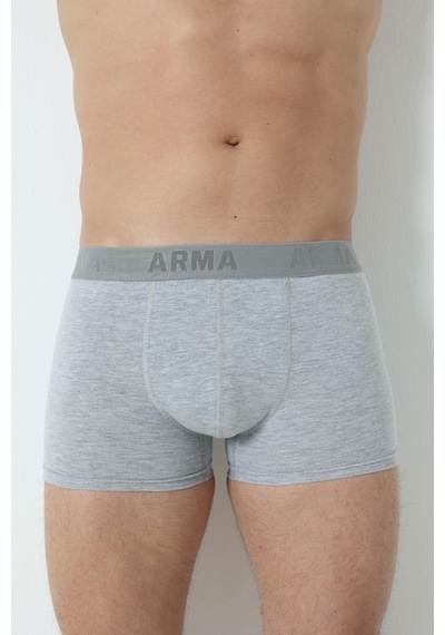 Arma Yıldız 3'lü Gri Erkek Boxer Likralı Esnek Kumaş-gri