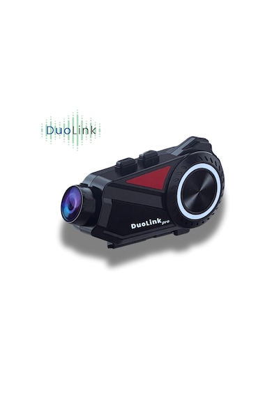 DuoLink X74 Pro İnterkom Motosiklet Kameralı 360° Modül 6 Kişi Bluetooth Kask Intercom Video Kayıt Kulaklık
