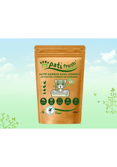 Tr Pati Fresh Doğal Aktif Karbon Kedi Kumu Koku Giderici 100 Gr