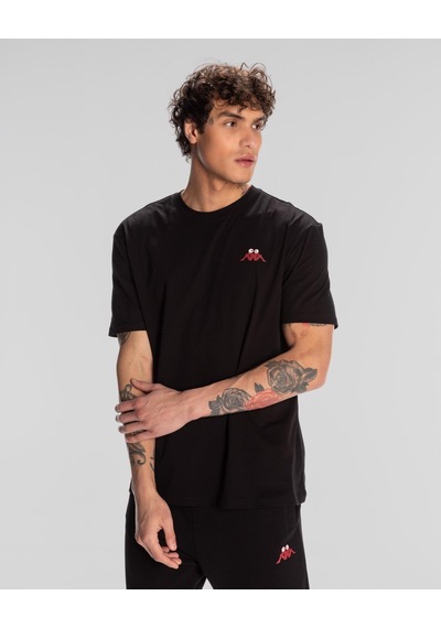 Kappa Authentic Space Jump T-shirt Erkek Siyah Regular Tişört