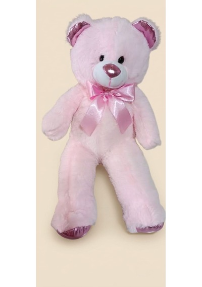 Peluş Uzun Parlak Ayı 50 Cm Pembe