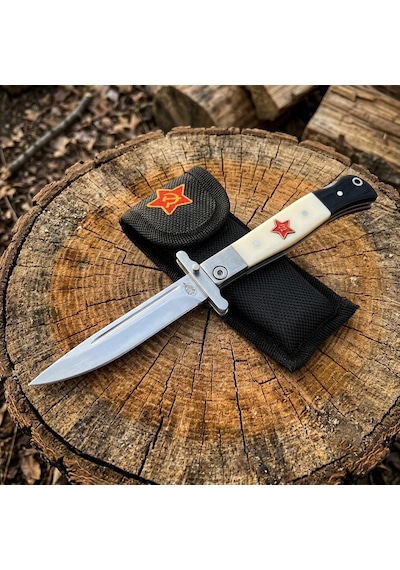 Knivox Sibirya Company Z08wy Rus Çakısı - Paslanmaz Çelik Katlanabilir Av Ve Camping Pocket Knife Çok Renkli