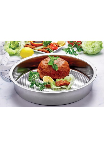 Paslanmaz Çelik Çiğköfte Tepsisi 57,8cm