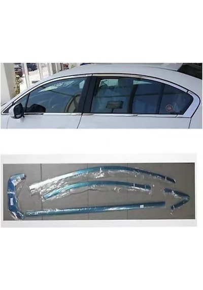 Honda Civic Fb7 2012-2015 Cam Çıtası Çerçevesi Kromu Nikelajı Kom