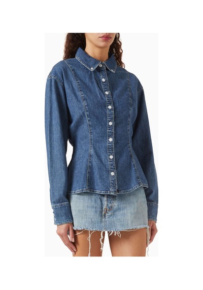 Banana Cici Mavi Rose Gömlek - Denim - Klasik & Modern Tasarım, Fitted Silhouette & Düğmeli Ön