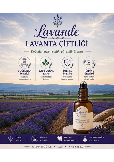 Lavande Lavanta Çiftliği Lavanta Yağı L.angustifolia RollOn 50 ML