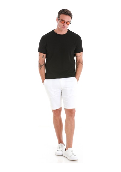 Hatemoğlu Siyah Regular Fit Jakarlı Bisiklet Yaka Tişört 35103024c005 002 Siyah