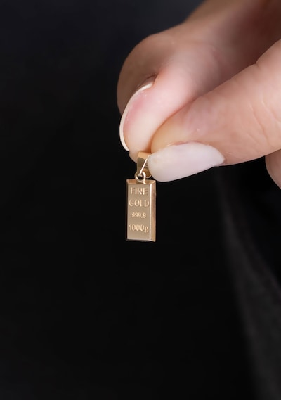14 Ayar Altın Külçe Kolye Ucu 1,30 Mm Sarı Altın