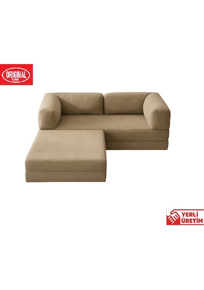 Herev 180x180 Cm 50 Dns Modüler Köşe Koltuk Fitilli Kadife Kumaş, Yatak Olabilen, Modern Tasarım Şark Köşe Bej Herev 180x180 Cm 50 Dns Modüler Köşe Koltuk Fitilli Kadife Kumaş, Yatak Olabilen, Modern Tasarım Şark Köşe Bej