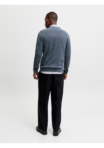 Jack & Jones Jprmılano Stıtch Knıt Zıp Polo Sn Turbulence Çok Renkli