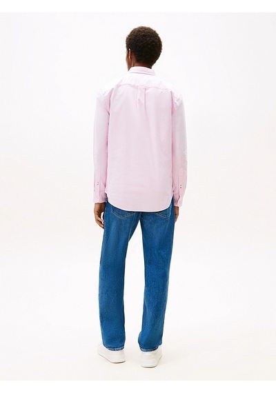 Tommy Hilfiger Solıd Herıtage Oxford Rf Shırt Erkek Pembe Uk Gömlek - Mw0mw35774