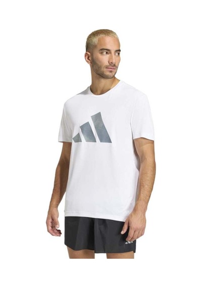Adidas Erkek Logolu Koşu Ve Antreman Tişörtü Run Ess Bl T M Ke3547 White