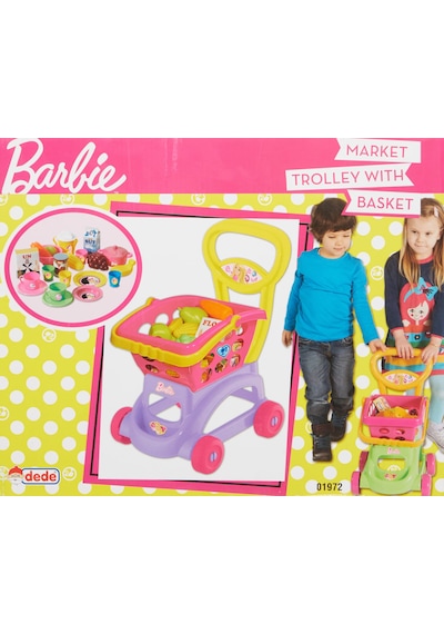 Barbie Sepetli Market Arabası Abanoz - Beyaz