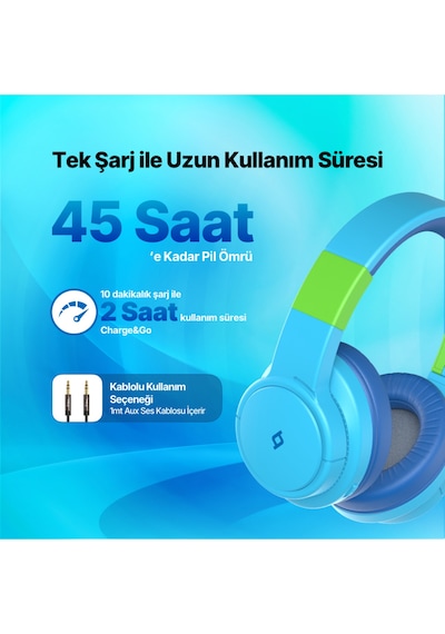Soundbuddy 3 Kulaküstü Kablosuz Bluetooth Çocuk Kulaklığı - 2km171